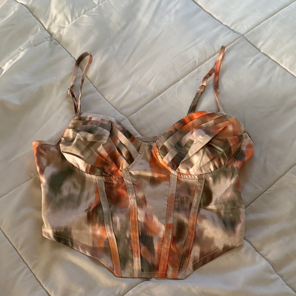 Multicolor Corset Style Top